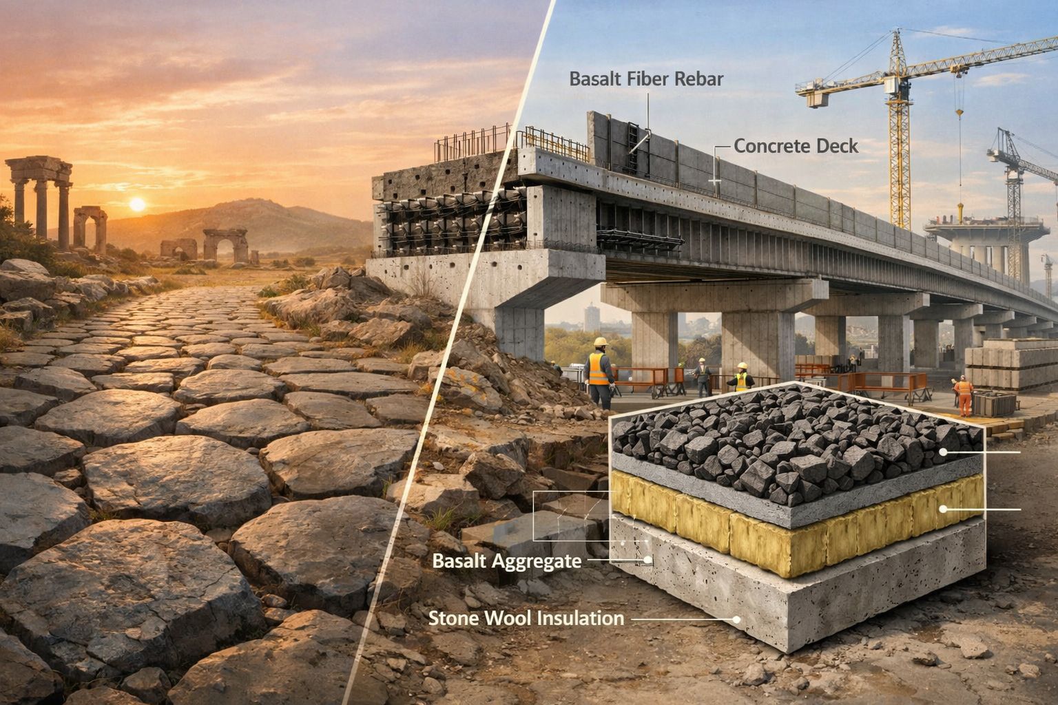 Part 1 of 2 — Basalt as a Construction Material: From Ancient Stone to Modern Composite